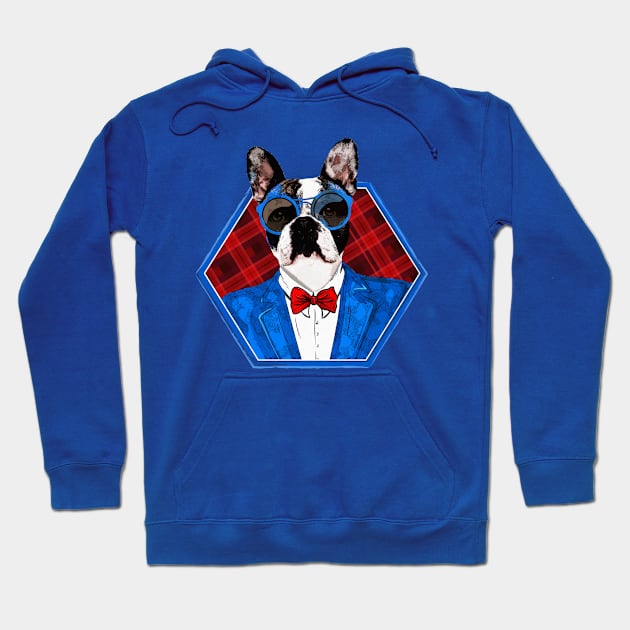 Hipster French Bulldog -Frenchie Hoodie by Nartissima